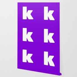 k (White & Violet Letter) Wallpaper