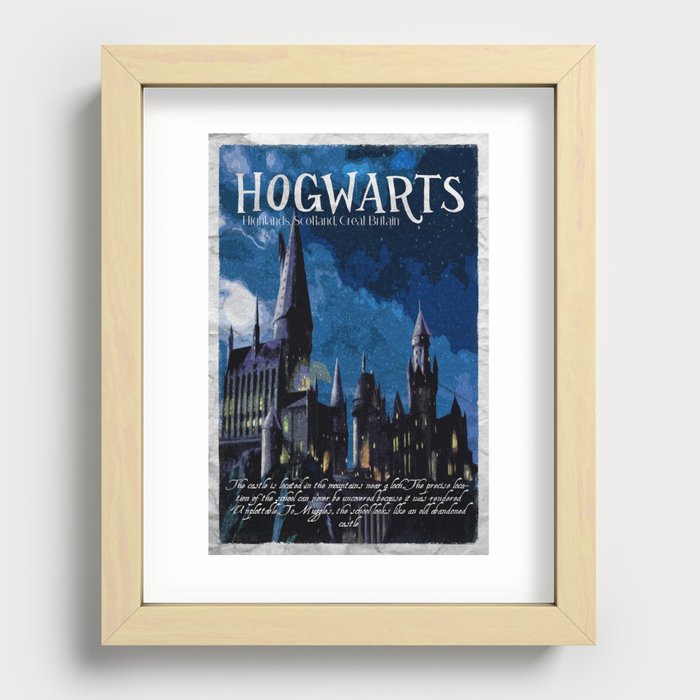The best wizarding school Recessed Framed Print
