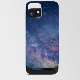 Blue Nebula Stars Space iPhone Card Case