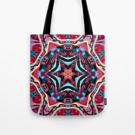 Fractal Art - Pink Kaleidoscope Tote Bag