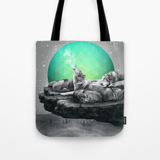 Echoes of a Lullaby / Geometric Moon Tote Bag