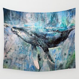 Whale Art Wall Tapestry