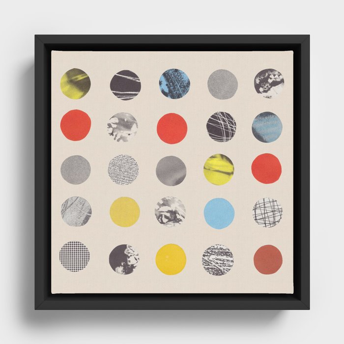 Paper Pattern / Circles Framed Canvas