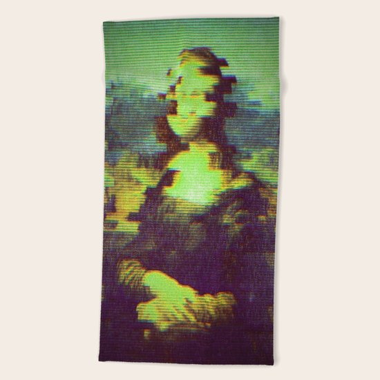 Mona Lisa Beach Towel