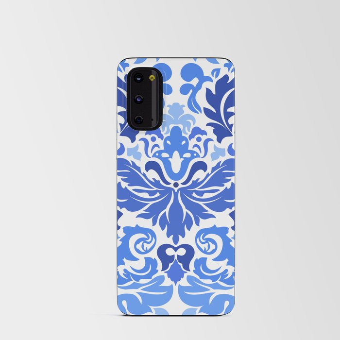 Symmetrical Blue Floral Pattern Android Card Case