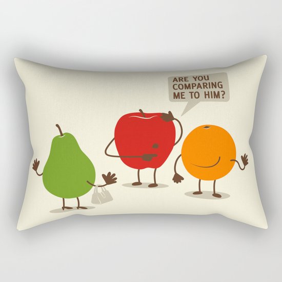 Like Apples and Oranges Rectangular Pillow