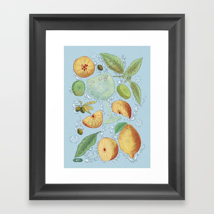 Gin and tonic Framed Art Print