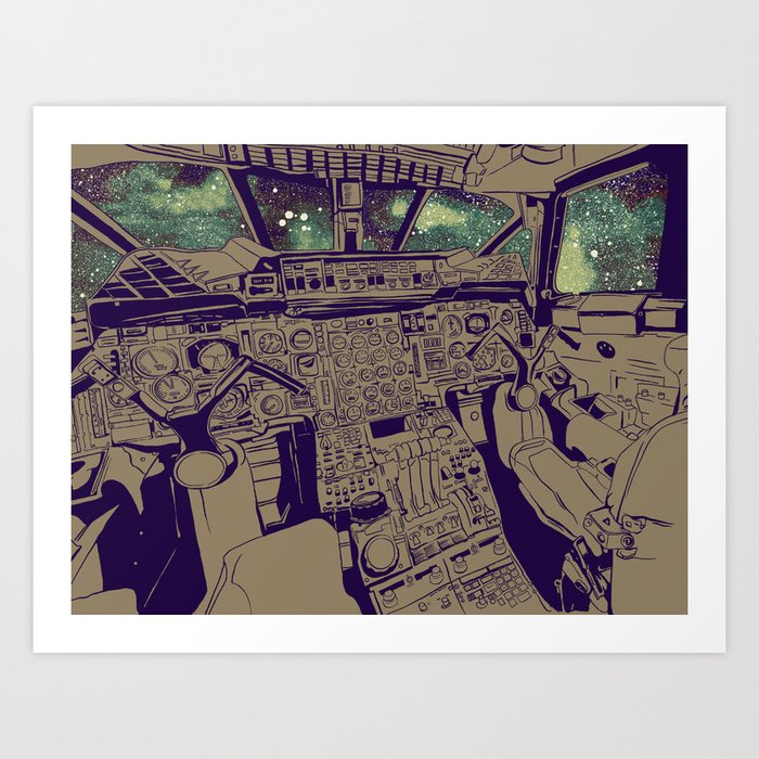 SpaceJet (Color) Art Print