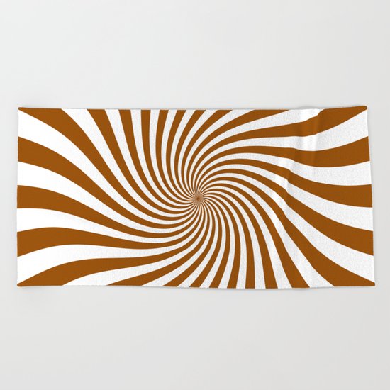 Swirl (Brown/White) Beach Towel