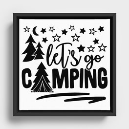 Let's Go Camping Framed Canvas