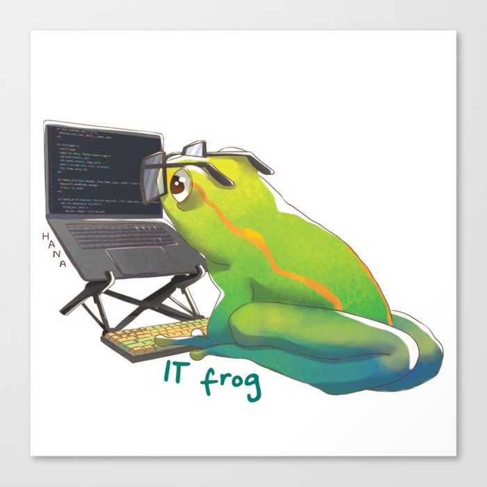 IT Frog | Hana Stupid Art Canvas Print