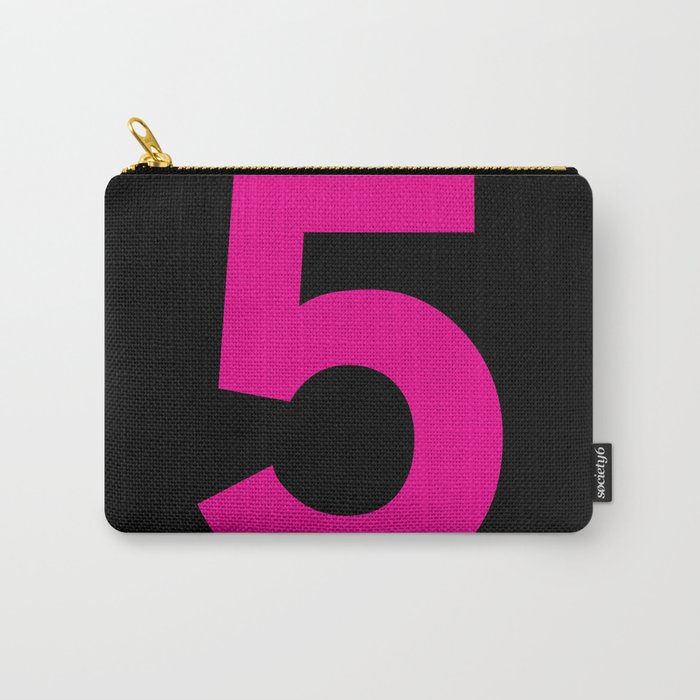 Number 5 (Magenta & Black) Carry-All Pouch