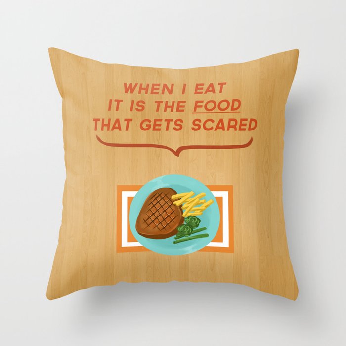 Scary Food Throw Pillow
