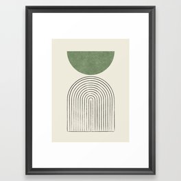 Arch balance green Framed Art Print