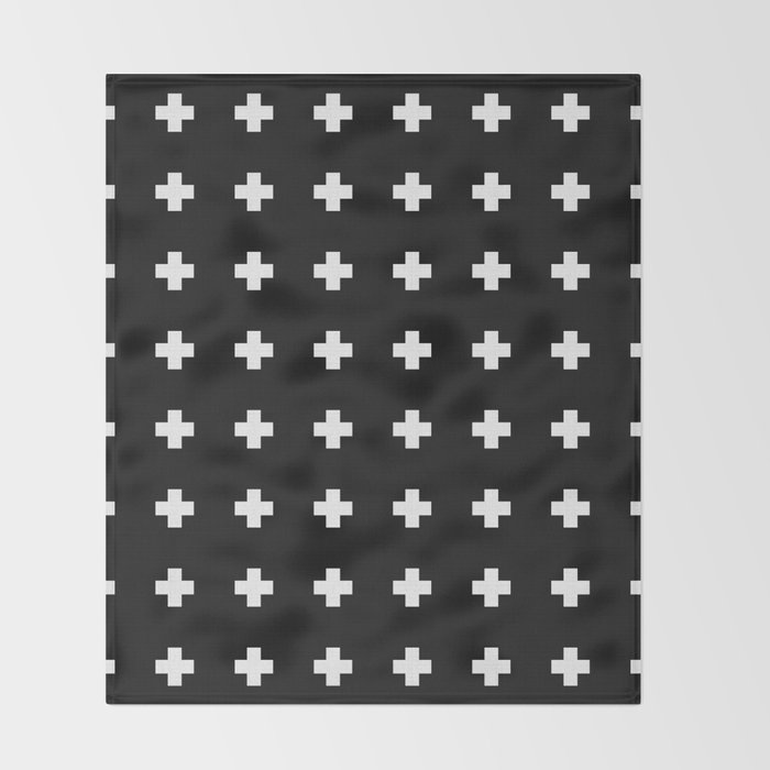 Black and white hotsell swiss cross blanket