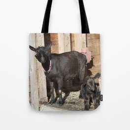 Mother and baby Goat on a tote, reusable shopping bag Tote Bag