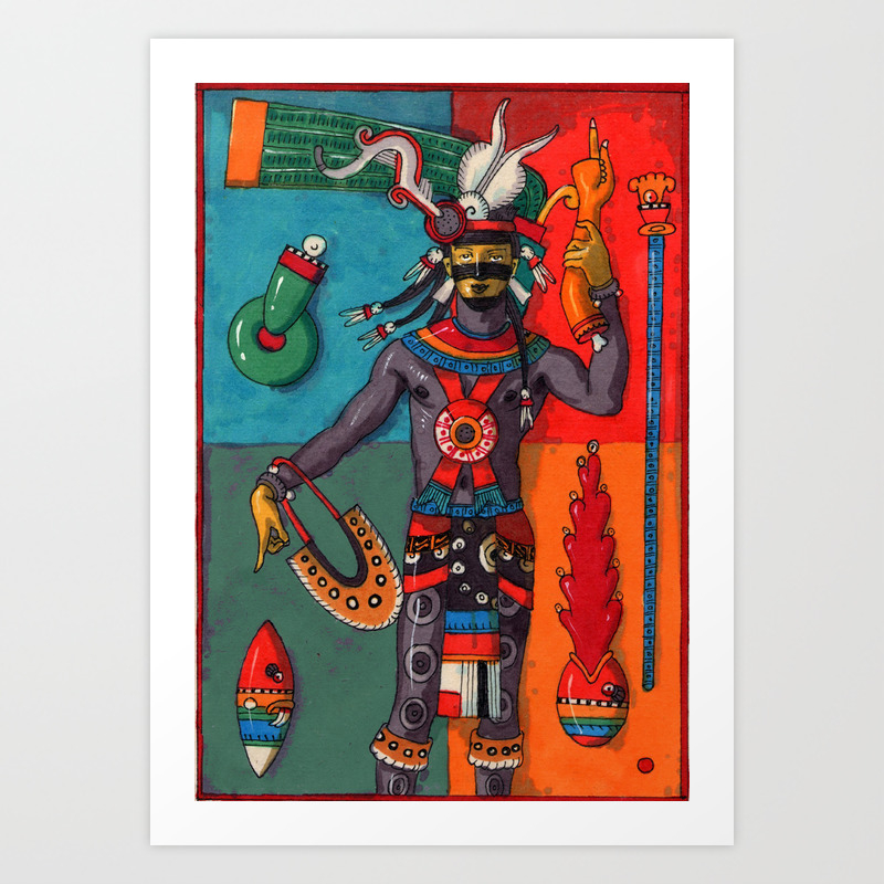 El Nagual Tetlatlalmaniliqui Art Print by CorazonMexica | Society6
