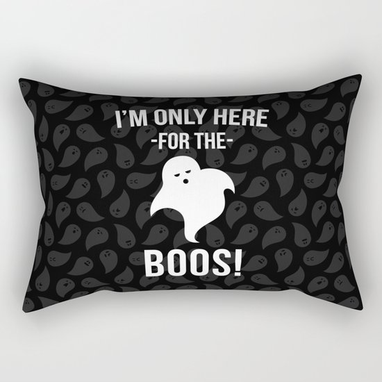 Here For The Boos Halloween Quote Rectangular Pillow