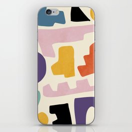 mid century mod shapes abstract minimal iPhone Skin