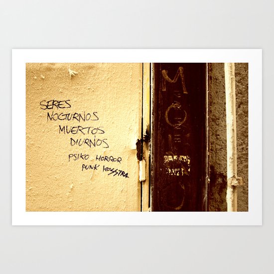 Palabras en la calle Art Print