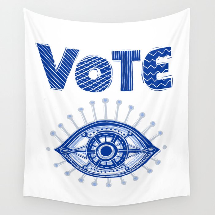 Vote Blue Wall Tapestry
