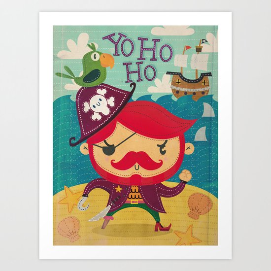 The pirate Yo ho ho Art Print