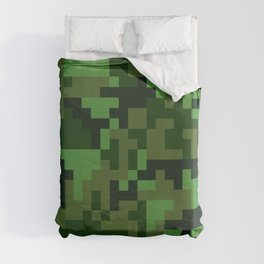 Green Jungle Army Camo pattern Duvet Cover