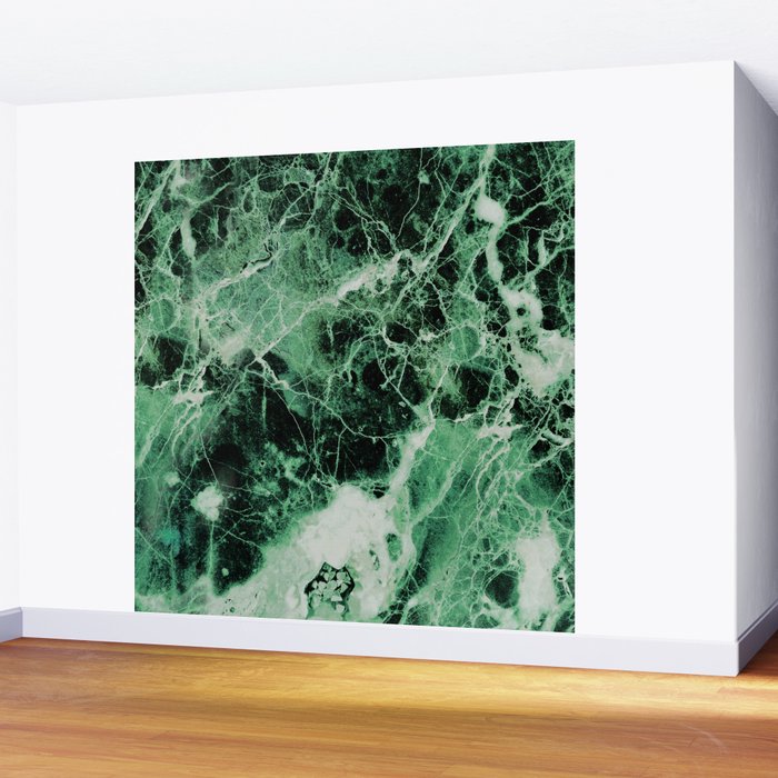 Green Marble Wall Mural by cafelab | Society6
