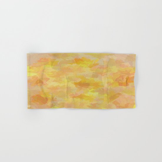 Floating Flowers Painterly Abstract Hand & Bath Towel