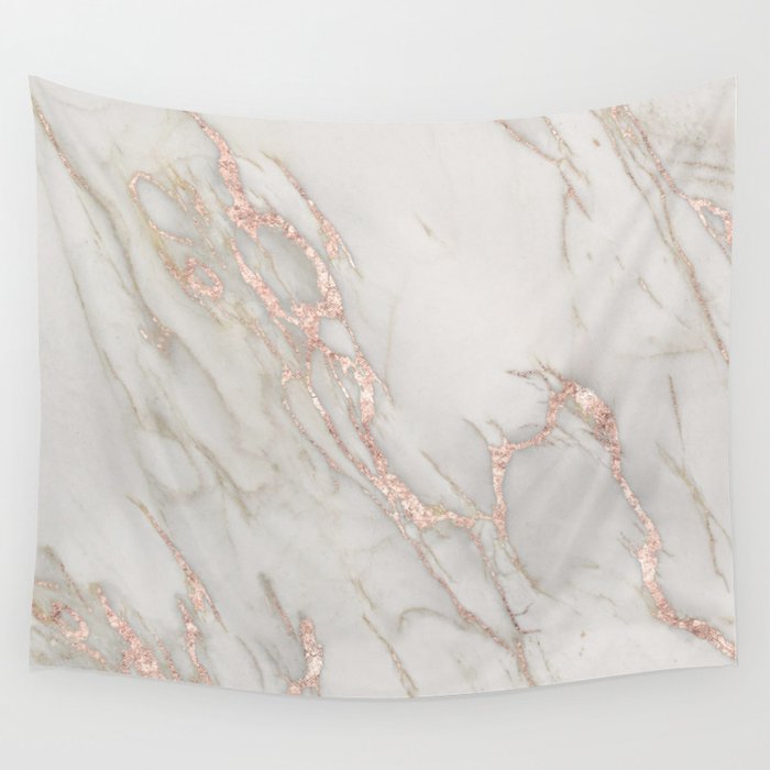 Marble Rose Gold Blush Pink Metallic By Nature Magick Wall