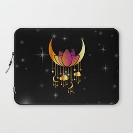 Mystic flower of life dreamcatcher with moons and stars Laptop Sleeve