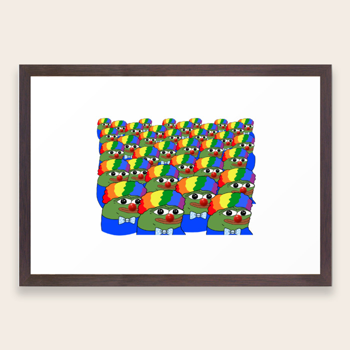 Clown Pepe Group Honk Honk Group Clown Pepe Honk Honk Meme Framed Art Print By Gin3art Society6