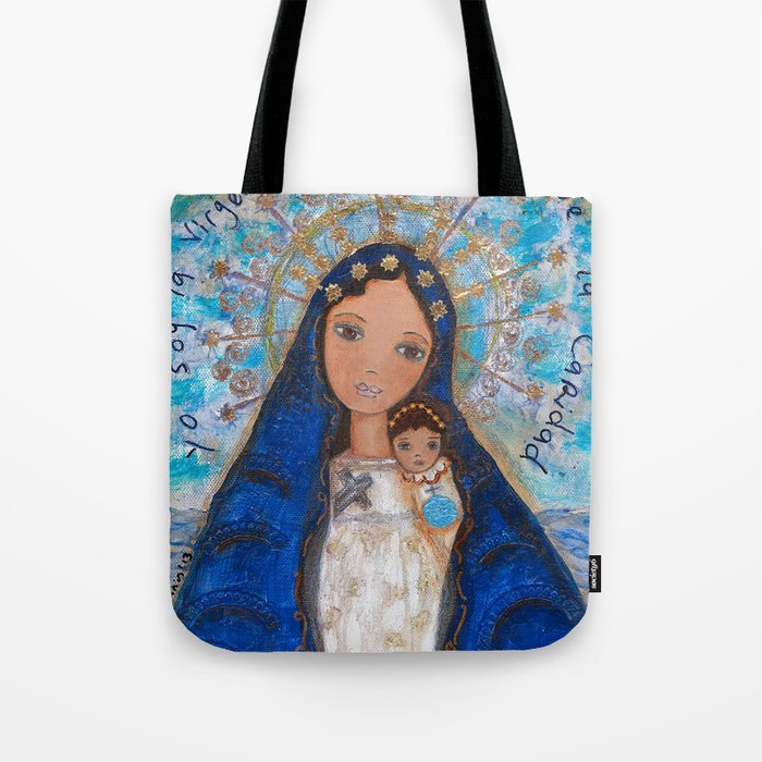 La Virgen de la Caridad del Cobre by Flor Larios Tote Bag