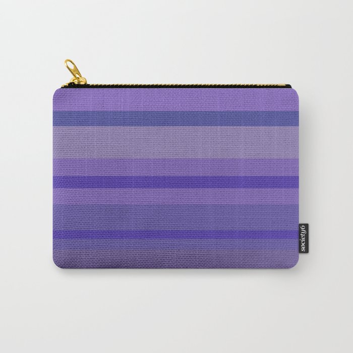 Periwinkle Blue Stripes Carry-All Pouch
