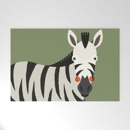 Zebra, Animal Portrait Welcome Mat