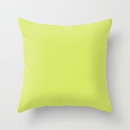 YELLOW GREEN SOLID COLOR Throw Pillow