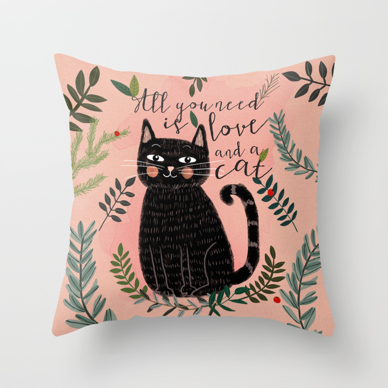 All You Need Is Love And A Cat Throw Pillow By Miacharro Society6