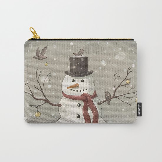 Christmas Snowman Carry-All Pouch