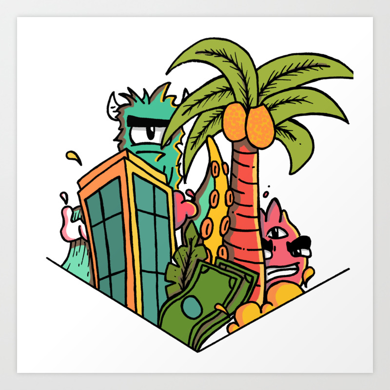 Doodles A La Vexx Art Print By Benjart Society6