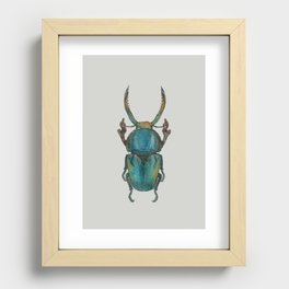 Watercolour Beetle 1/3 Recessed Framed Print