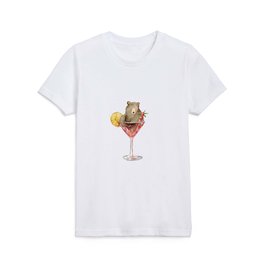 Bear cocktail cosmopolitan drinking Painting Kids T Shirt