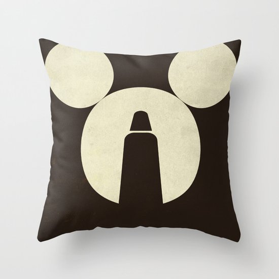 The Dark Side of the Mouse Throw Pillow