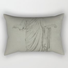 John Downman - Antique Statue Of Standing Goddess With Outstretched Arms (1774) Rectangular Pillow