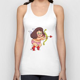 "Direct Hit to Your Heart {Cupid Girl}" by Jesse Young ILLO. Tank Top