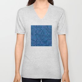 november blue geometric pattern V Neck T Shirt