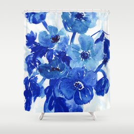blue stillife Shower Curtain