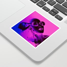 Inverted Color Glasses Sticker