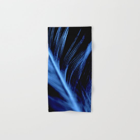 Blue Feather Hand & Bath Towel