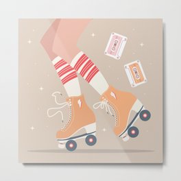 Roller skate girl 004 Metal Print