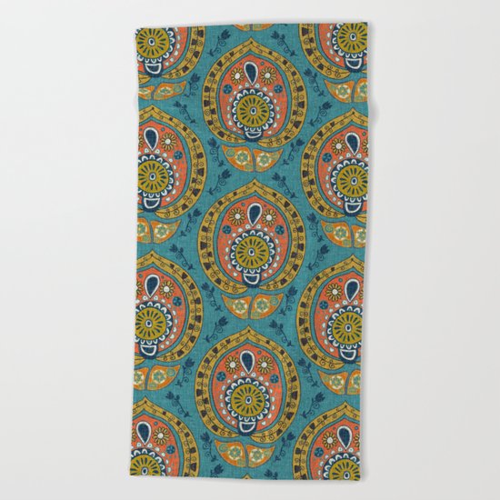safa blue Beach Towel